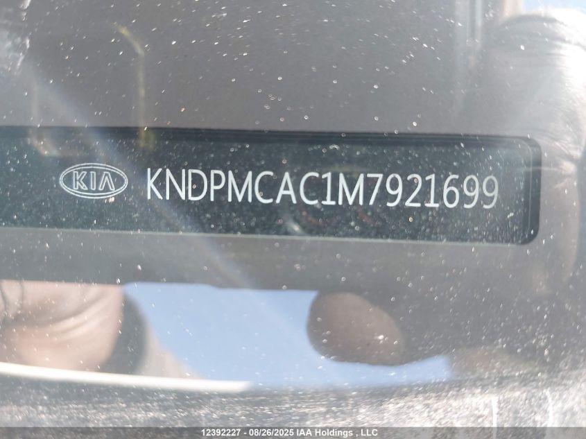 2021 Kia Sportage Lx VIN: KNDPMCAC1M7921699 Lot: 12392227