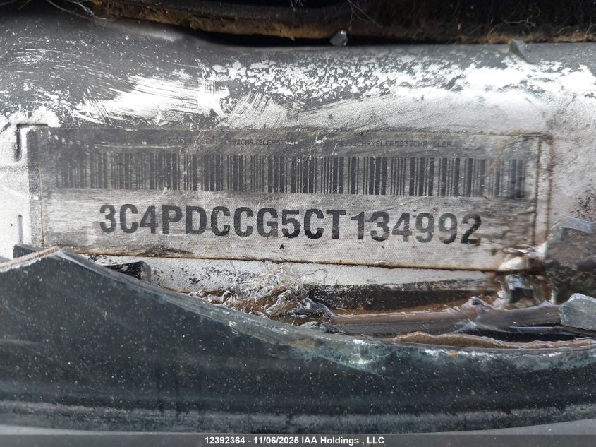 2012 Dodge Journey VIN: 3C4PDCCG5CT134992 Lot: 12392364