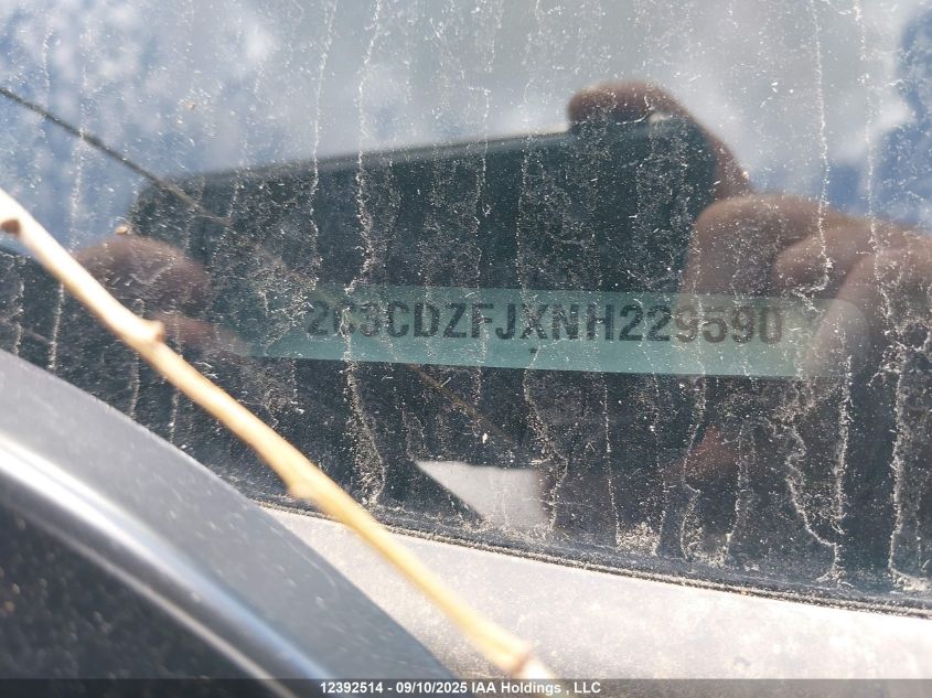 2022 Dodge Challenger Scat Pack 392 VIN: 2C3CDZFJXNH229590 Lot: 12392514