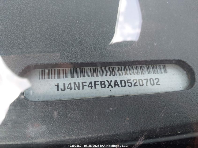 2010 Jeep Compass Sport/North VIN: 1J4NF4FBXAD520702 Lot: 12392562