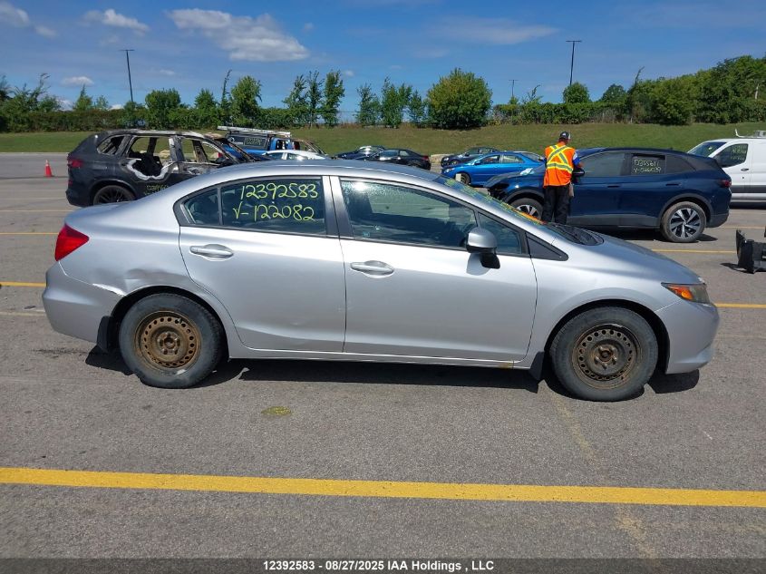 2012 Honda Civic Lx VIN: 2HGFB2F46CH122082 Lot: 12392583