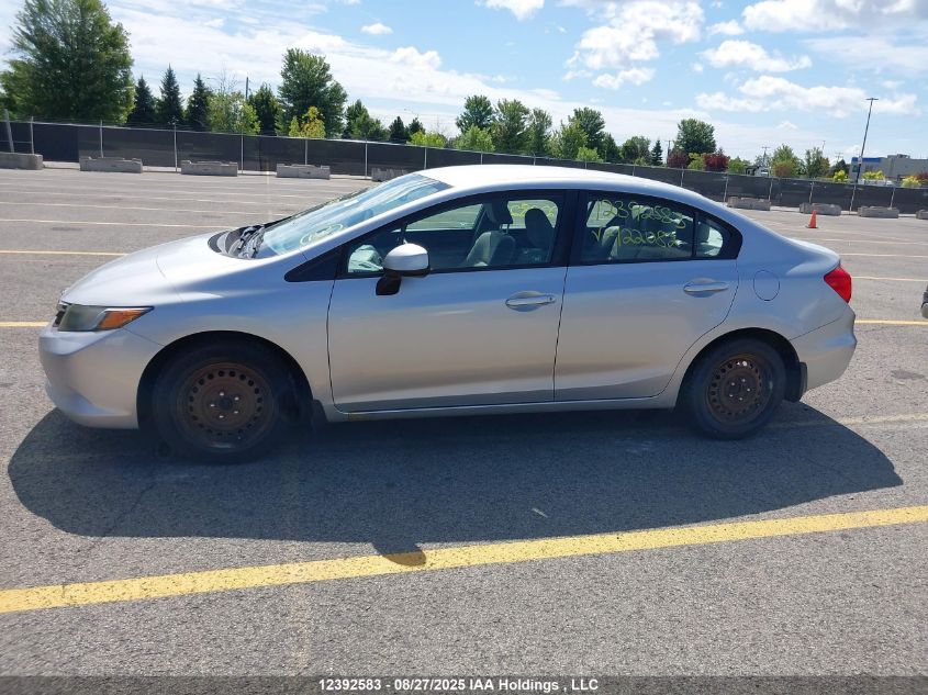 2012 Honda Civic Lx VIN: 2HGFB2F46CH122082 Lot: 12392583