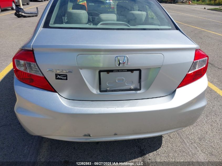 2012 Honda Civic Lx VIN: 2HGFB2F46CH122082 Lot: 12392583