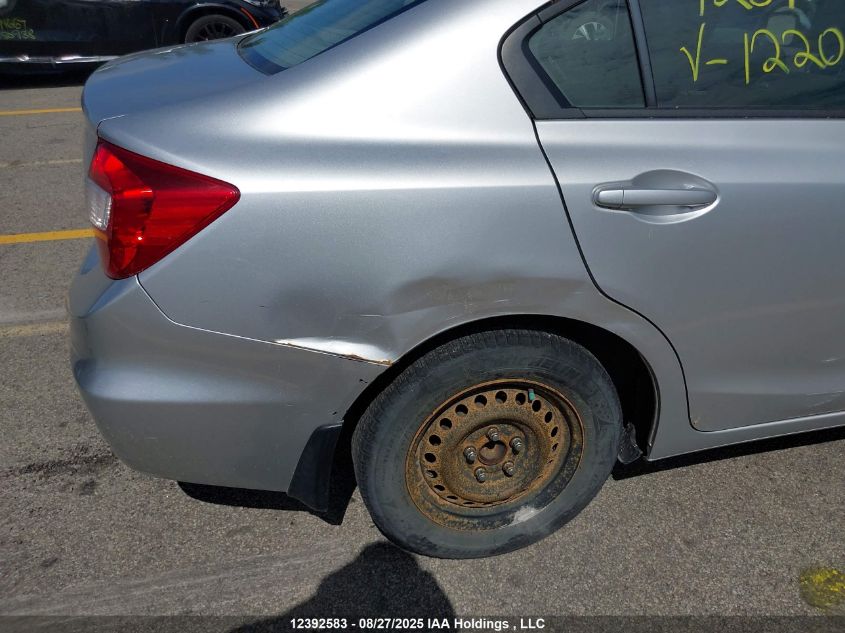 2012 Honda Civic Lx VIN: 2HGFB2F46CH122082 Lot: 12392583