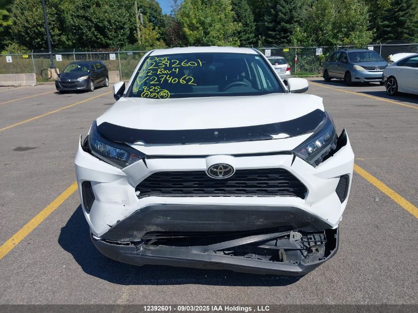 2022 Toyota Rav4 Le VIN: 2T3B1RFV8NW274062 Lot: 12392601