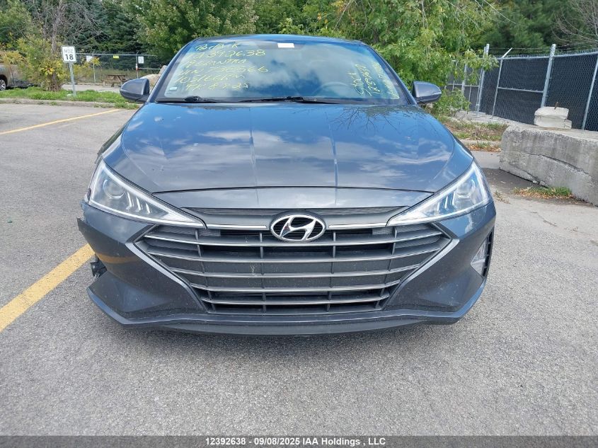 2019 Hyundai Elantra VIN: KMHD84LF1KU738866 Lot: 12392638