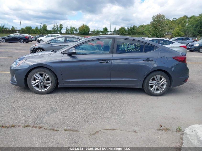 2019 Hyundai Elantra VIN: KMHD84LF1KU738866 Lot: 12392638