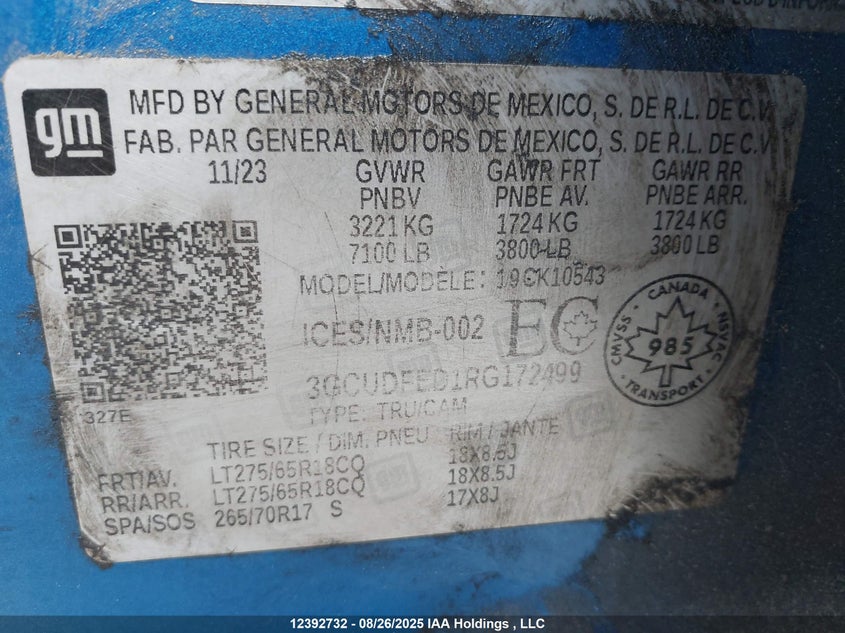 3GCUDFED1RG172499 2024 CHEVROLET SILVERADO photo no. 19