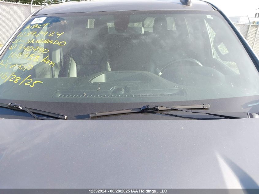 2020 Chevrolet Silverado K1500 Rst VIN: 1GCUYEED3LZ340780 Lot: 12392924