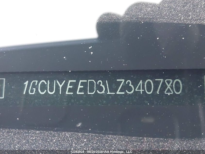2020 Chevrolet Silverado K1500 Rst VIN: 1GCUYEED3LZ340780 Lot: 12392924