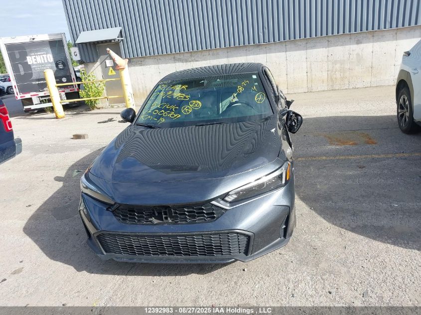 2025 Honda Civic Hybrid VIN: 2HGFE4F88SH006709 Lot: 12392983