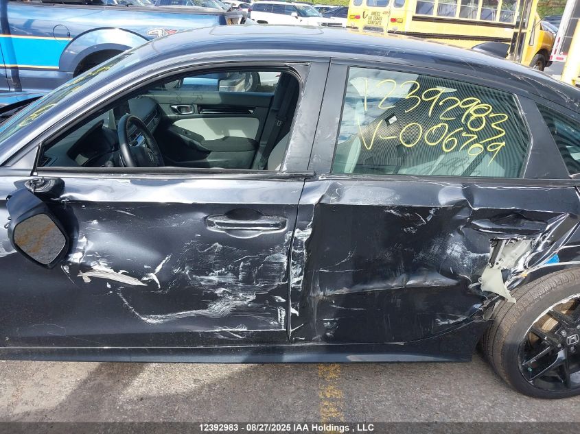 2025 Honda Civic Hybrid VIN: 2HGFE4F88SH006709 Lot: 12392983