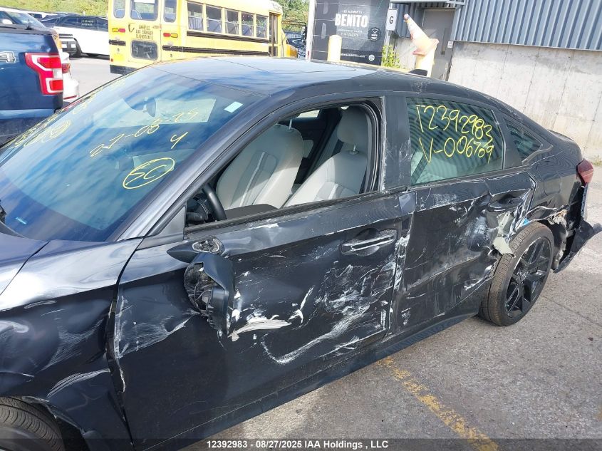 2025 Honda Civic Hybrid VIN: 2HGFE4F88SH006709 Lot: 12392983