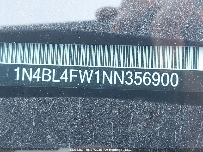 2022 Nissan Altima 2.5 Platinum VIN: 1N4BL4FW1NN356900 Lot: 12393260