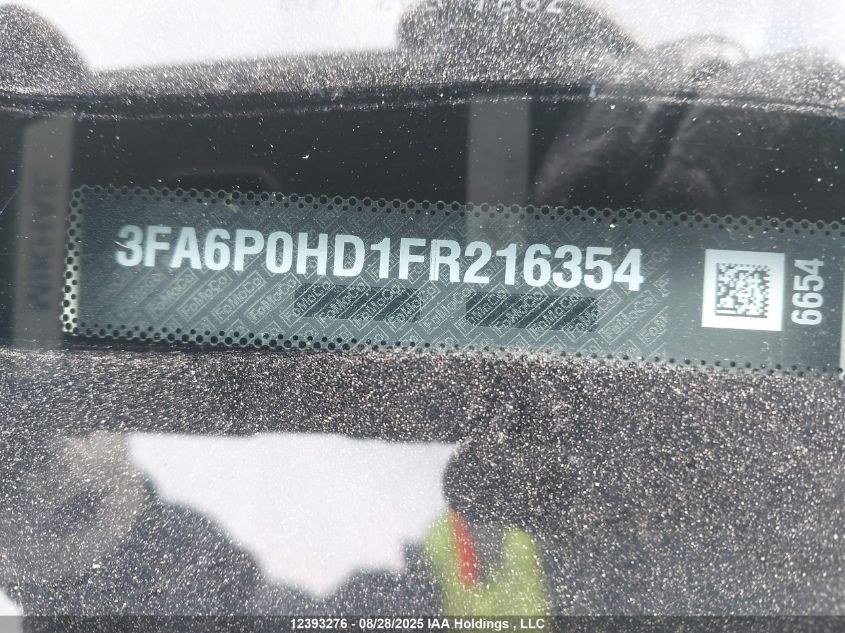 2015 Ford Fusion Se VIN: 3FA6P0HD1FR216354 Lot: 12393276