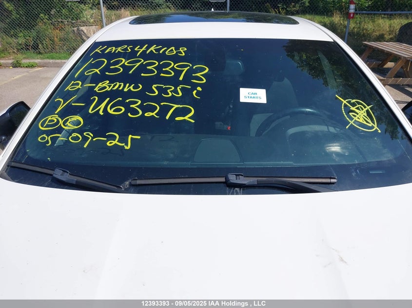 2012 BMW 535 Xi VIN: WBAFU7C5XCDU63272 Lot: 12393393