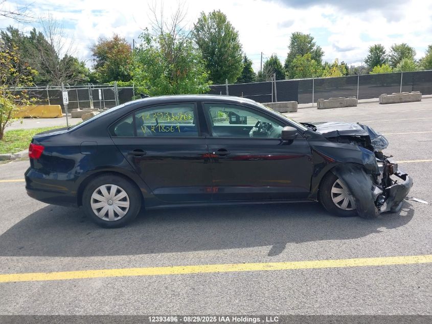 2015 Volkswagen Jetta S VIN: 3VW1K7AJXFM218061 Lot: 12393496