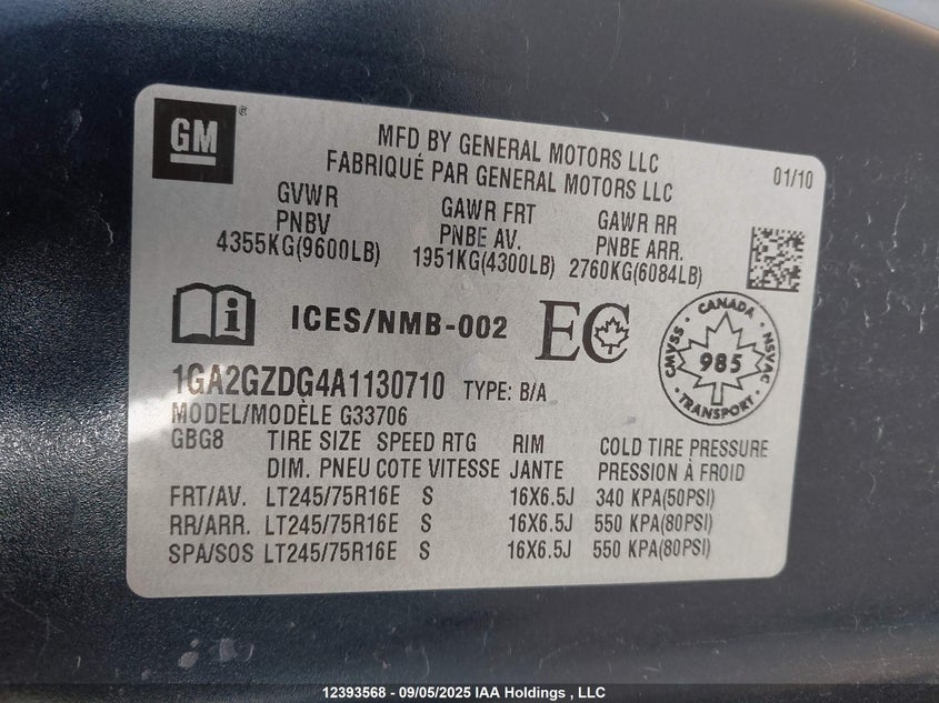 1GA2GZDG4A1130710 2010 CHEVROLET  photo no. 19