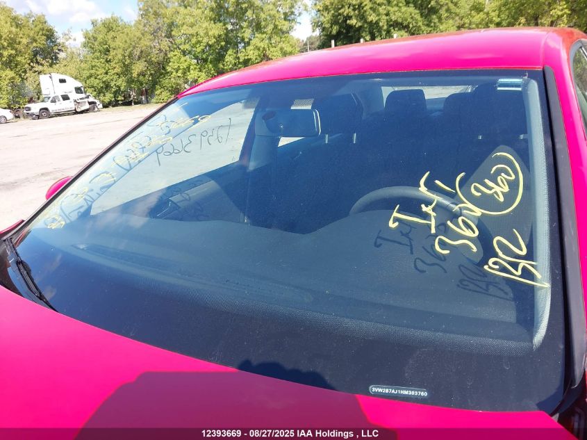 2017 Volkswagen Jetta Sedan VIN: 3VW2B7AJ1HM393760 Lot: 12393669