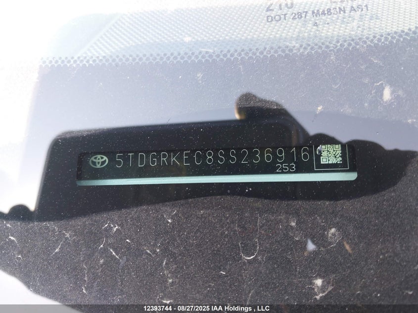 5TDGRKEC8SS236916 2025 TOYOTA SIENNA photo no. 20