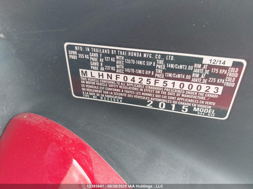 MLHNF0425F5100023 2015 HONDA NS photo no. 10