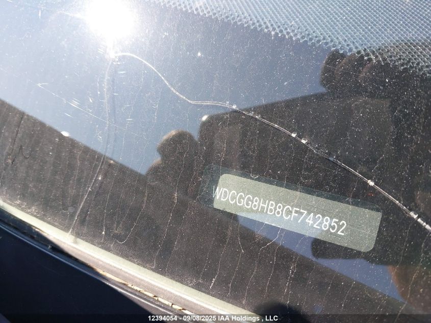 2012 Mercedes-Benz Glk 350 4Matic VIN: WDCGG8HB8CF742852 Lot: 12394054