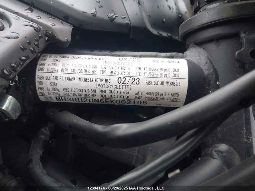 2023 Yamaha Mt-03 VIN: MH3RH20N6PK002195 Lot: 12394174