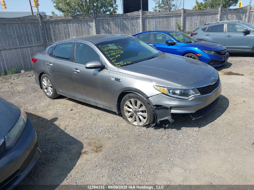 2016 Kia Optima Lx/Lx+ VIN: 5XXGT4L33GG082737 Lot: 12394333