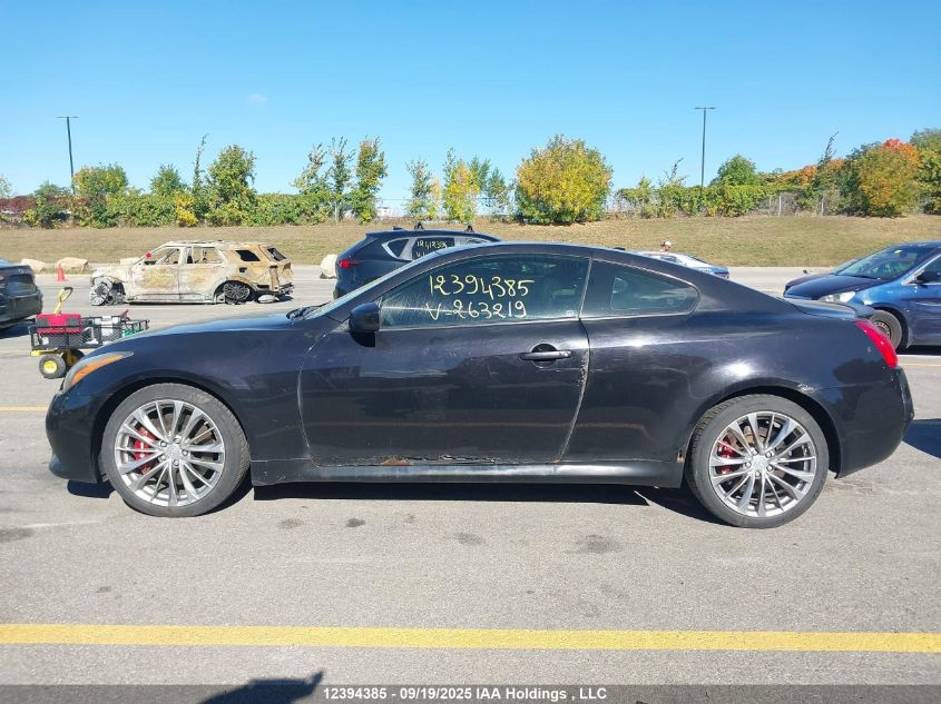 2011 Infiniti G37X VIN: JN1CV6EL0BM263219 Lot: 12394385