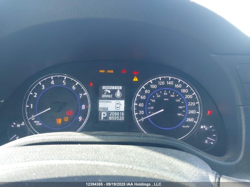 2011 Infiniti G37X VIN: JN1CV6EL0BM263219 Lot: 12394385