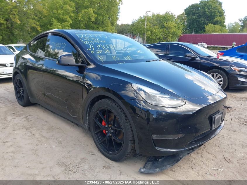 2021 Tesla Model Y Performance VIN: 5YJYGDEFXMF251957 Lot: 12394423
