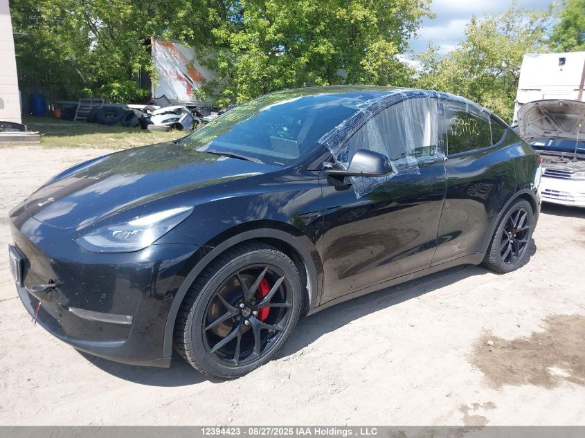2021 Tesla Model Y Performance VIN: 5YJYGDEFXMF251957 Lot: 12394423