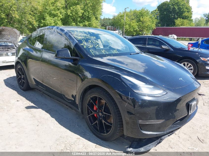 2021 Tesla Model Y Performance VIN: 5YJYGDEFXMF251957 Lot: 12394423