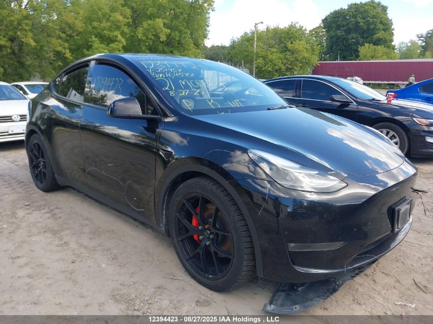 2021 Tesla Model Y Performance VIN: 5YJYGDEFXMF251957 Lot: 12394423