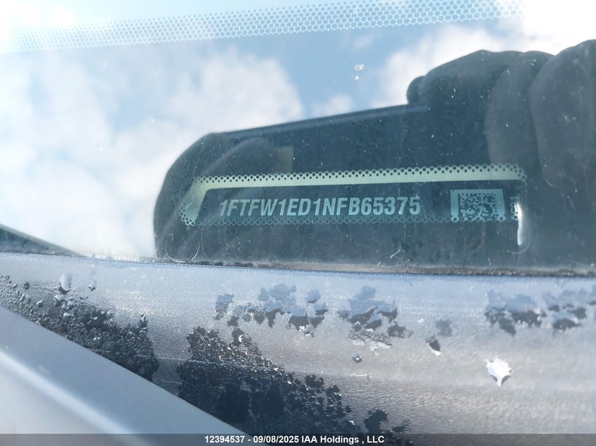 2022 Ford F-150 VIN: 1FTFW1ED1NFB65375 Lot: 12394537