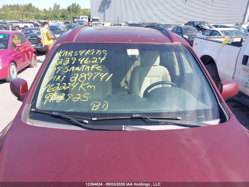 2009 Hyundai Santa Fe Gl VIN: 5NMSG13E69H289741 Lot: 12394624