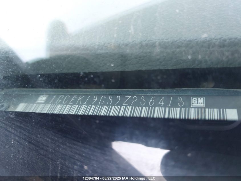 2009 Chevrolet Silverado 1500 Ls/Lt/Wt VIN: 1GCEK19C39Z236413 Lot: 12394784