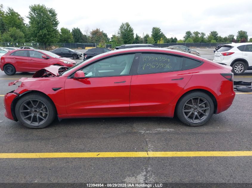 2021 Tesla Model 3 Standard Range/Standard Range Plus VIN: 5YJ3E1EA4MF963996 Lot: 12394954