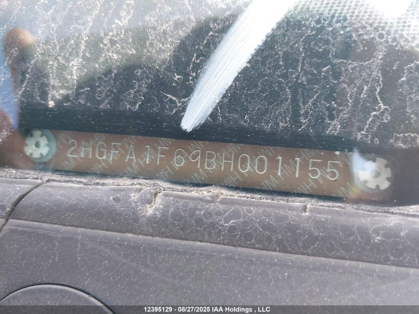 2011 Honda Civic Sdn VIN: 2HGFA1F69BH001155 Lot: 12395129