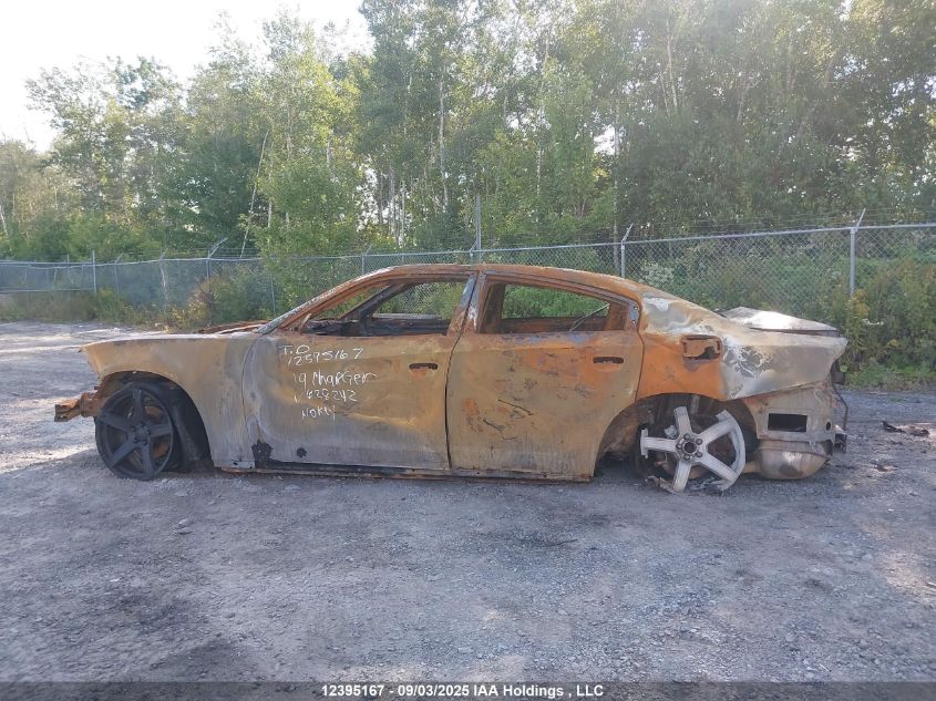 2019 Dodge Charger Sxt VIN: 2C3CDXBG7KH628242 Lot: 12395167