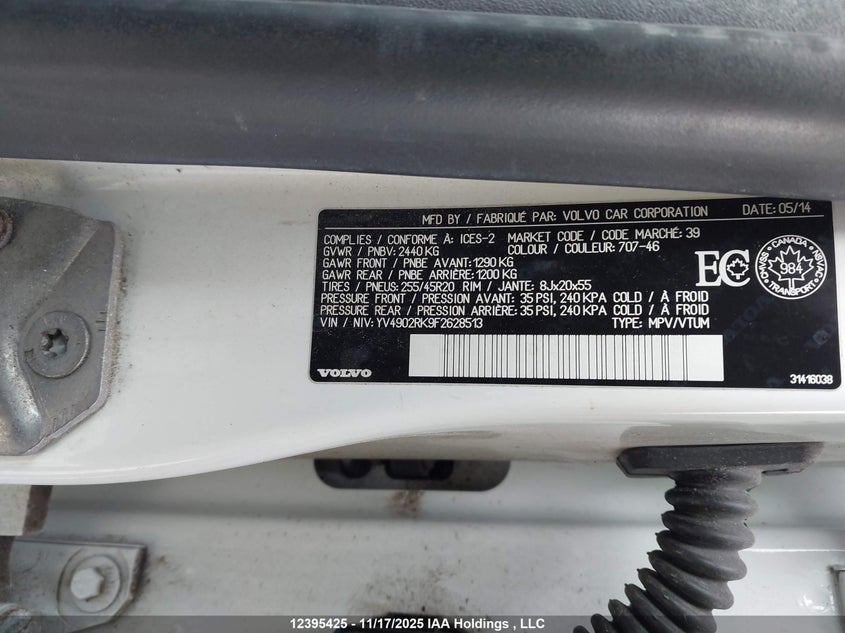 YV4902RK9F2628513 2015 VOLVO  photo no. 18