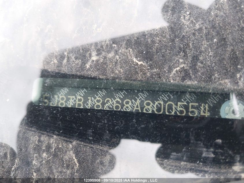 2008 Acura Rdx VIN: 5J8TB18268A800554 Lot: 12395508