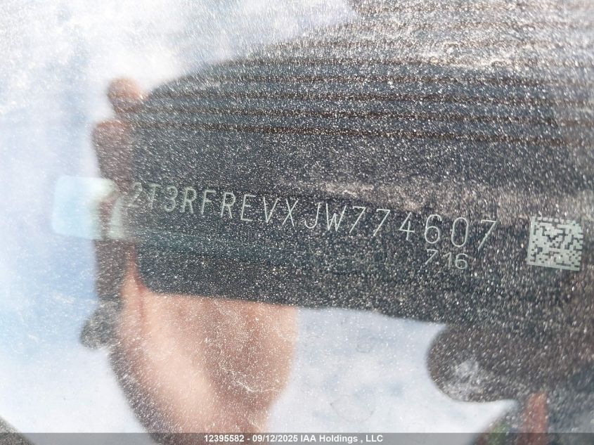 2018 Toyota Rav4 Adventure/Xle VIN: 2T3RFREVXJW774607 Lot: 12395582