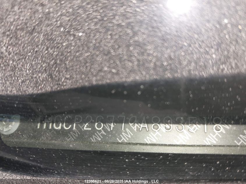 2009 Honda Accord Ex VIN: 1HGCP26779A803518 Lot: 12395621