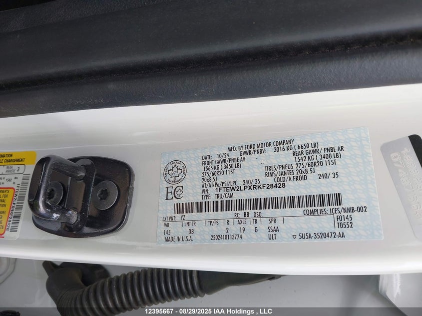 1FTEW2LPXRKF28428 2024 FORD F-150 photo no. 18