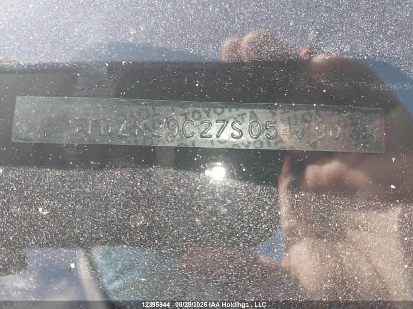 2007 Toyota Sienna Ce VIN: 5TDZK29C27S054790 Lot: 12395844