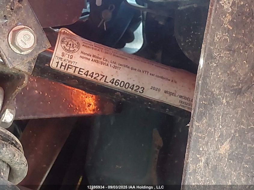 1HFTE4427L4600423 2020 HONDA TRX photo no. 9