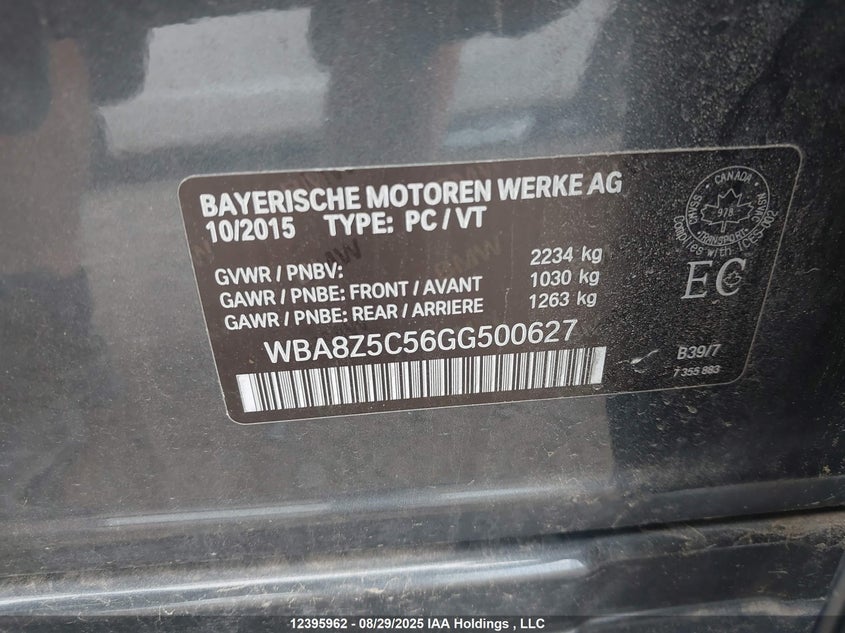 WBA8Z5C56GG500627 2016 BMW 3ER photo no. 9