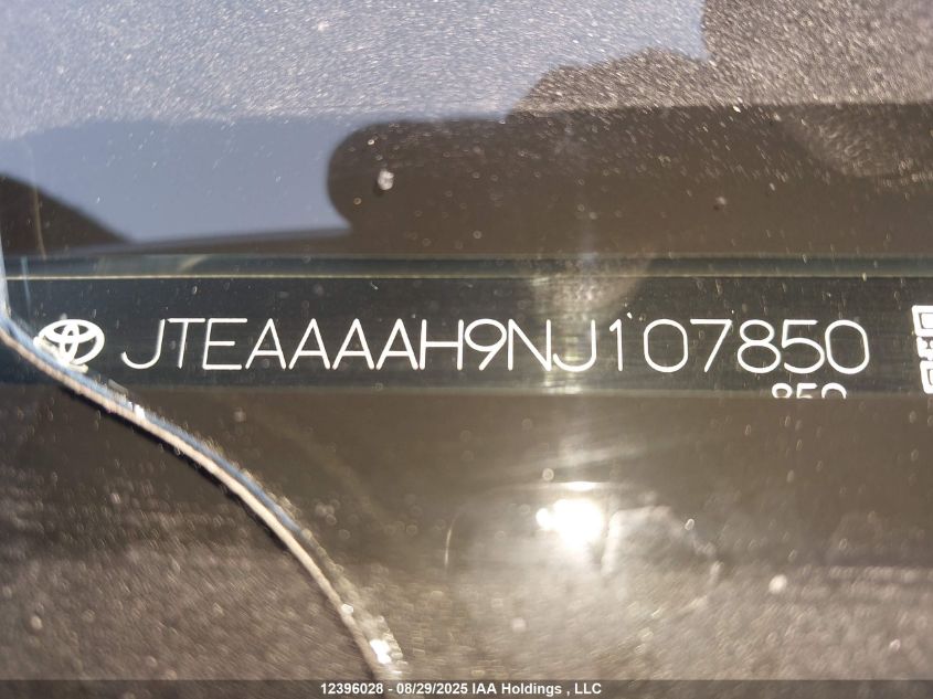 2022 Toyota Venza Le/Xle/Limited VIN: JTEAAAAH9NJ107850 Lot: 12396028