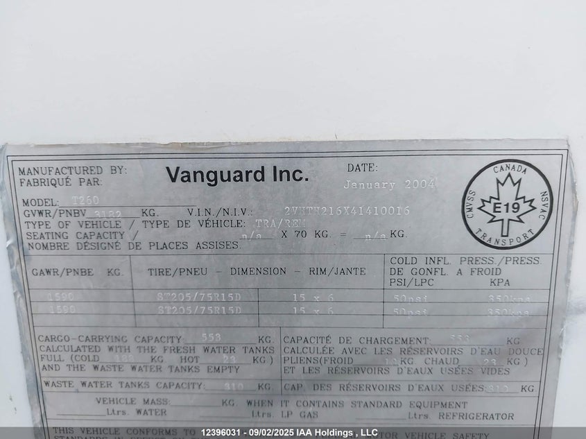 2VHTH216X41410016 2004   photo no. 9